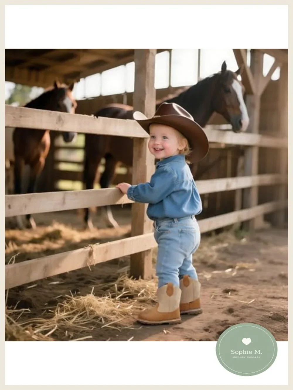 Baby Toddler Cowboy Boots Boys Girls Hook Loop Faux Leather Non-Slip